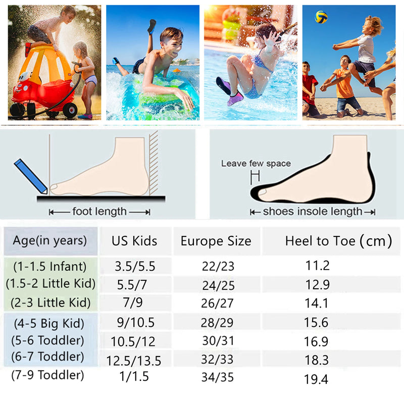 Children Water Beach Shoes Girls Swimming Shoes Quick-Drying Aqua Shoes Boys Soft Floor Indoor Slippers Snorkeling Swim Socks